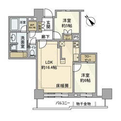 プラウドタワー稲毛の物件間取画像